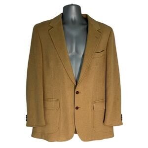 Vintage John Alexander Camel Hair Two Button Men's Blazer Size 42R